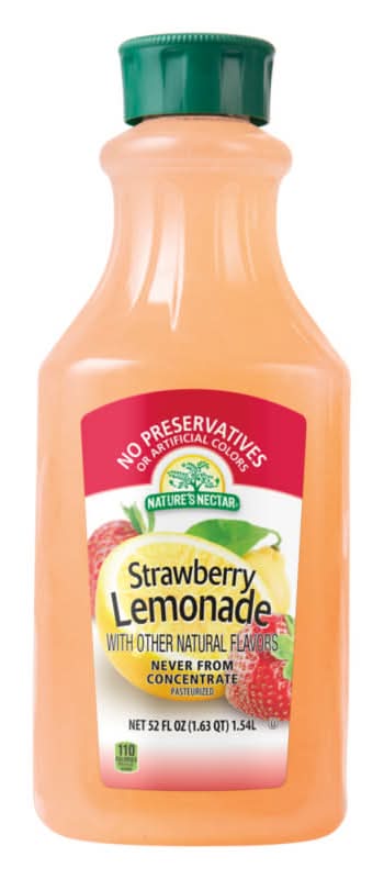 Nature's Nectar Never From Concentrate Juice Drink, Strawberry-Lemonade (52 fl oz)