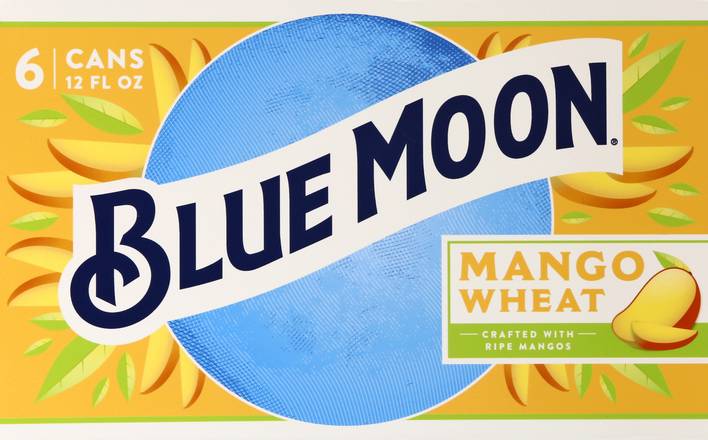 Blue Moon Mango Wheat Ale Beer (6 ct, 12 fl oz)