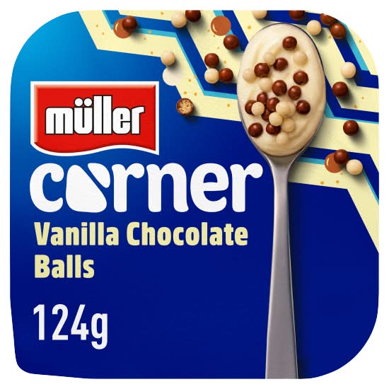 Müller Vanilla Chocolate Balls, Delicious Creamy Yogurt (124g)