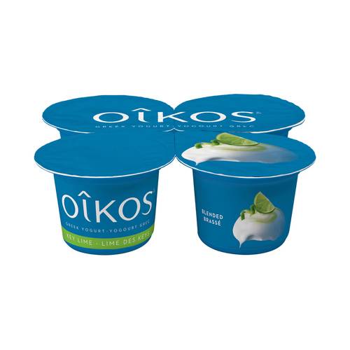 Oikos 2% Greek Yogurt Blended Key Lime Flavour 4 x 100 g