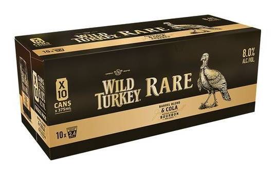 Wild Turkey Rare Bourbon & Cola 375ml (10 Pack)