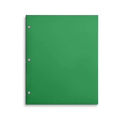 Staples 3-Hole Punched 4-Pocket Paper Folder, Green (ST56212-CC)