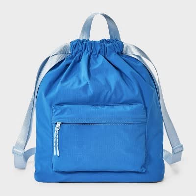 Cat & Jack Boys' Ripstop Cinch Backpack, Blue