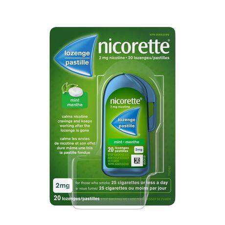 Nicorette Stop Smoking Mint Lozenges Nicotine 2 mg (20 units)