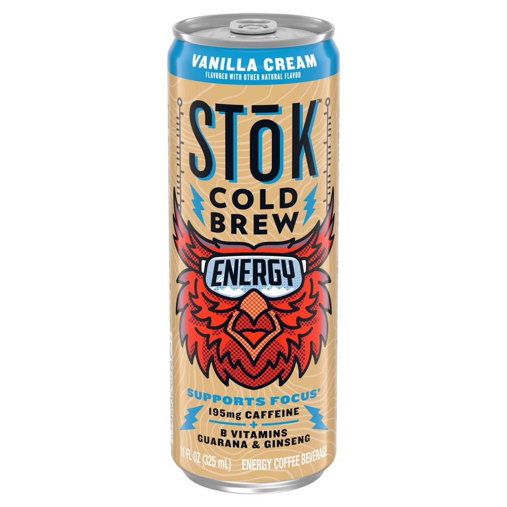 STōK Cold Brew Energy Coffee Beverage, Vanilla (11 fl oz)