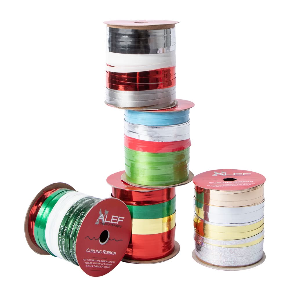 Alef Christmas Curling Ribbon 70ft. (Styles May Vary)