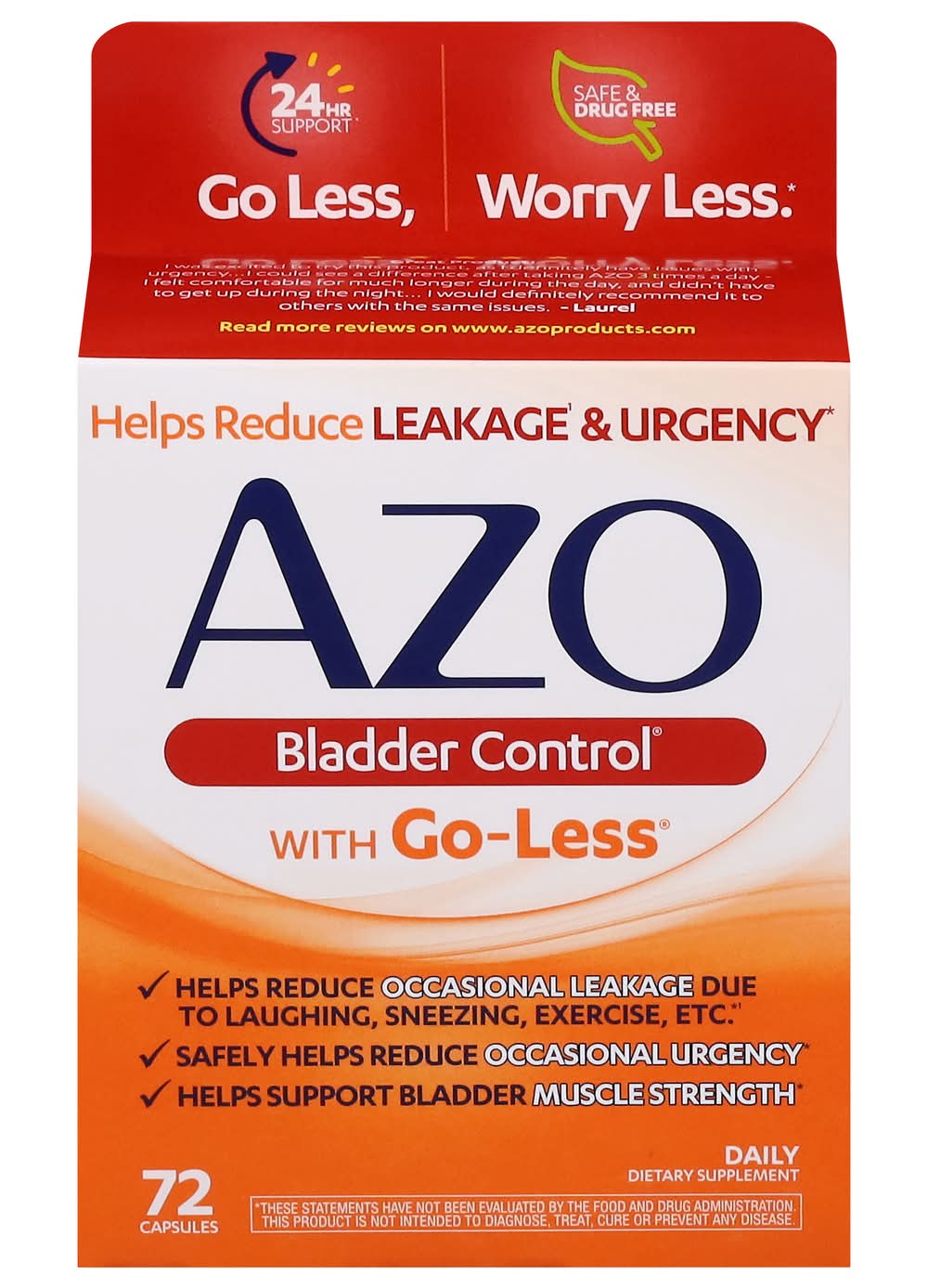 Azo Bladder Control With Go-Less Daily Supplement Capsules (72.57 g)
