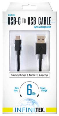 Usb-C To Usb Sync & Charge Cable Black (ea)