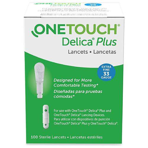 OneTouch Delica Plus Lancets  for Diabetes Testing 33 Gauge - 100.0 ea