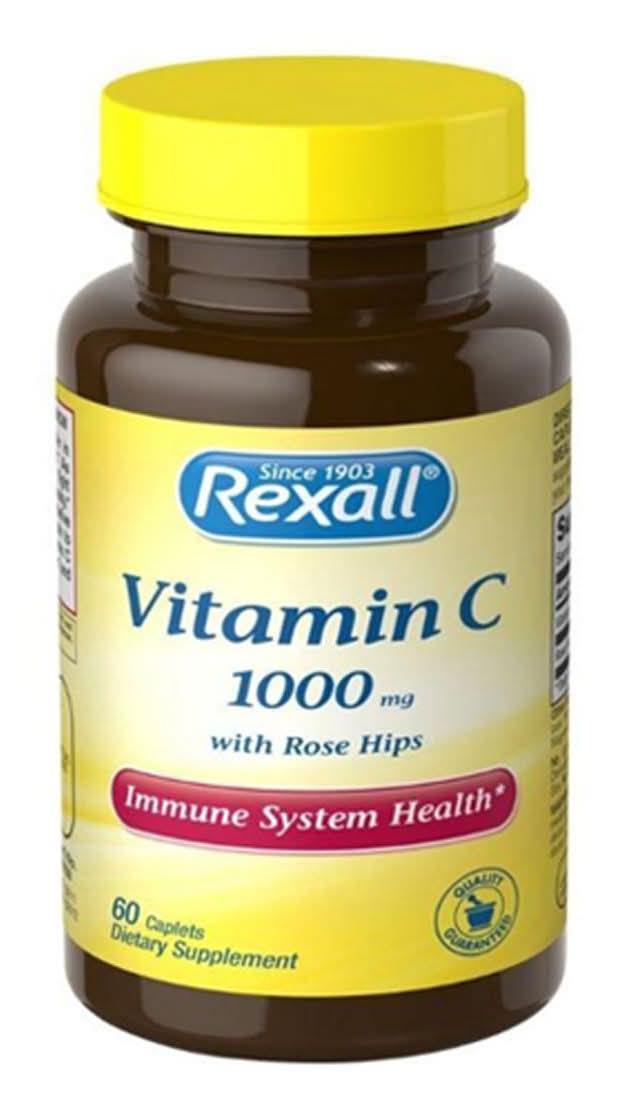 Rexall Vitamin C 1000 Mg With Rose Hips Caplets 60 Ct