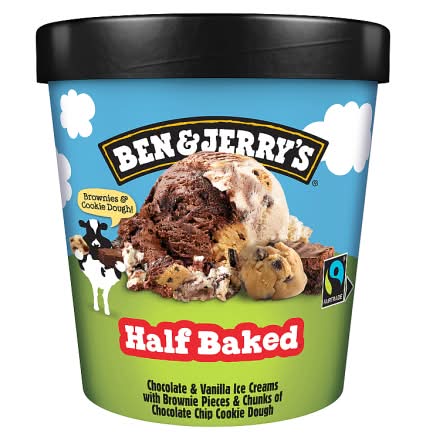 Ben & Jerry's Half Baked, Ice Cream (465ml)