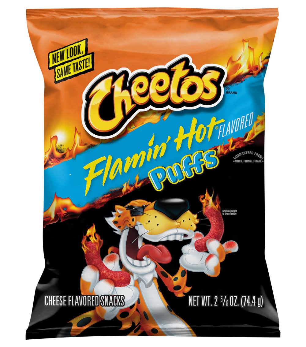 Cheetos Cheese Puffs Snacks, Flamin' Hot (2.6 oz)