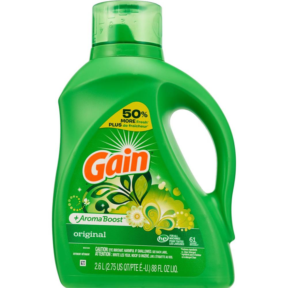 Gain Original Liquid Laundry Detergent + Aroma Boost, 61 Loads, 88 oz