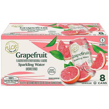 Nice! Grapefruit Flavored Sparkling Water (8 ct, 12 fl oz)