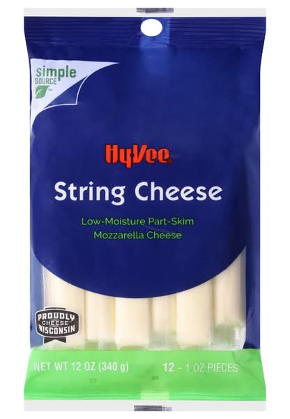 Hy-Vee String Cheese, Mozzarella (12 oz, 12 ct)