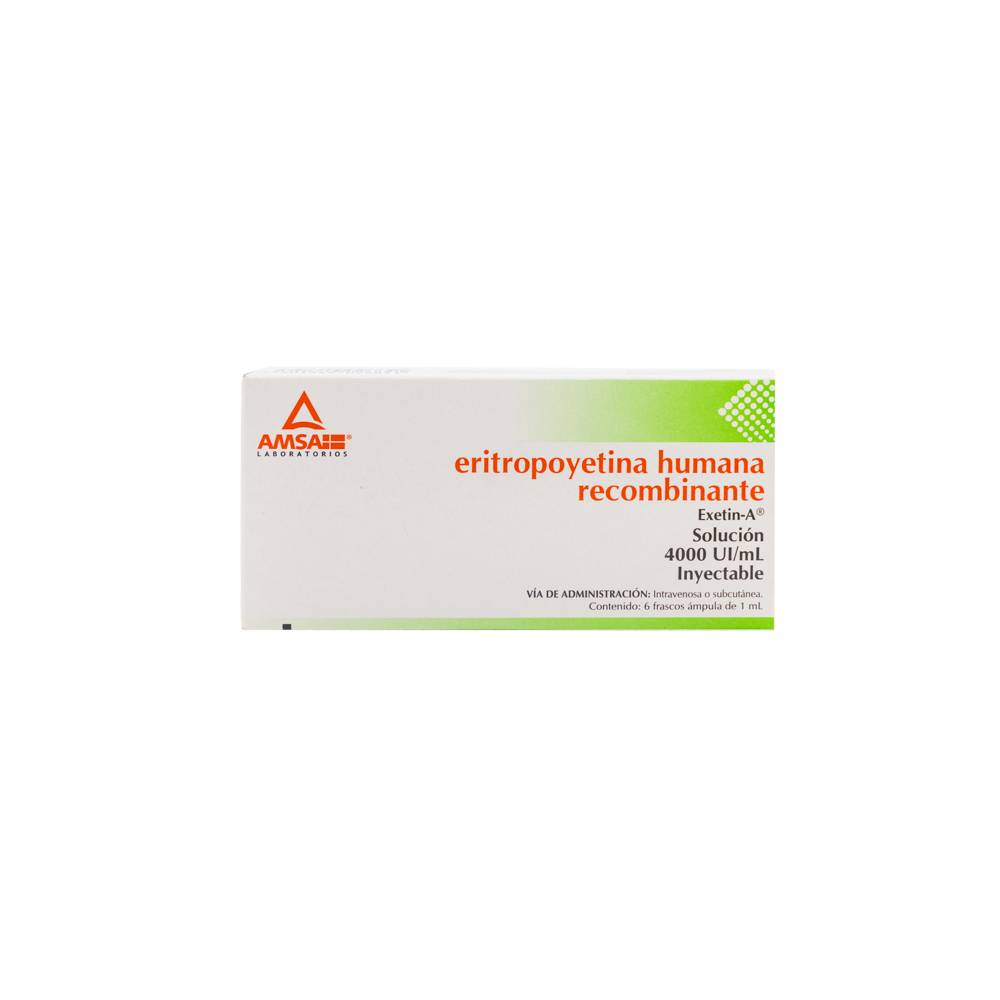 Farmacom eritropoyetina 400ui/ml solución (6 piezas)