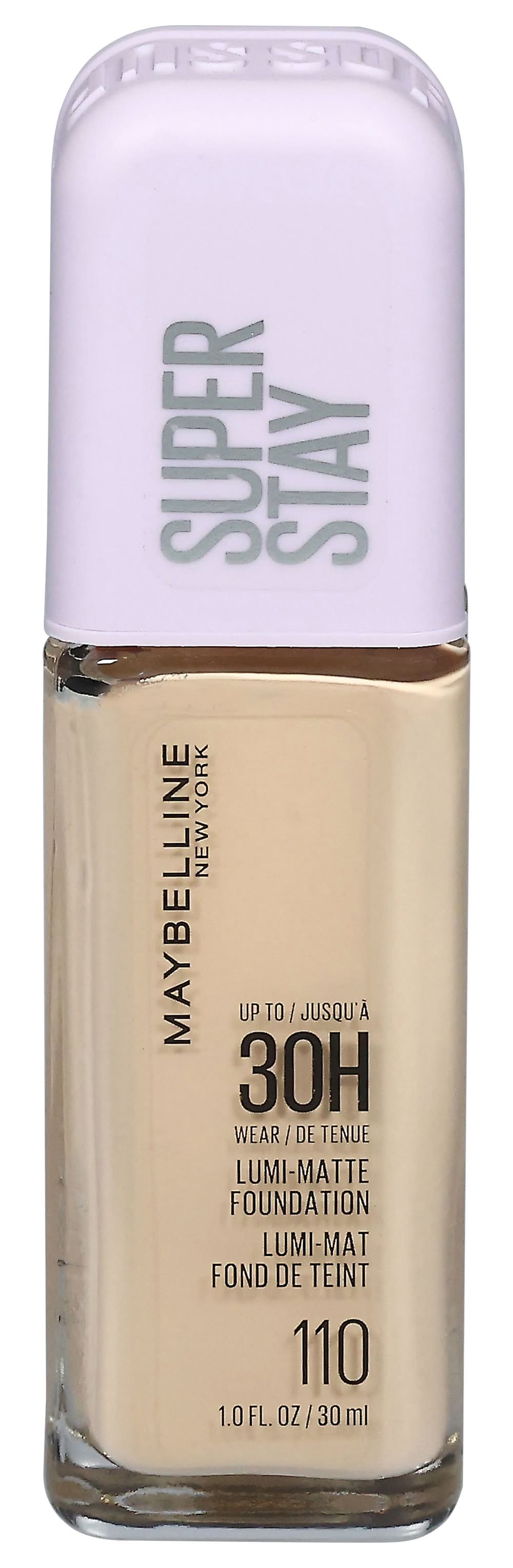 Maybelline Super Stay Lumi Matte Foundation, 110 Warm (1 fl oz)