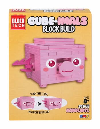 Block Tech® Cube-Imals Block Build Toy Axolotl