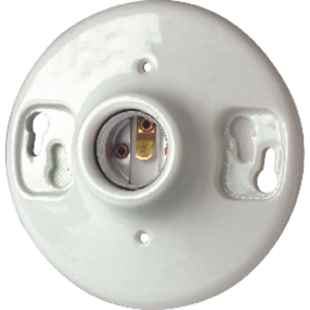 Leviton Porcelain Incandescent Medium Base Keyless Lampholder 1 Pk