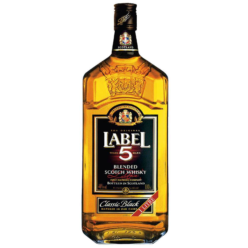 Label whisky 5 blended (1 l)