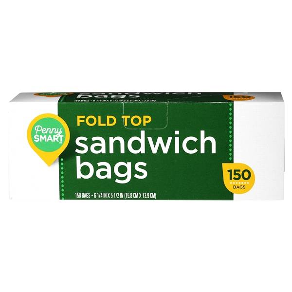 Penny Smart Fold Top Sandwich Bags (150 ct)