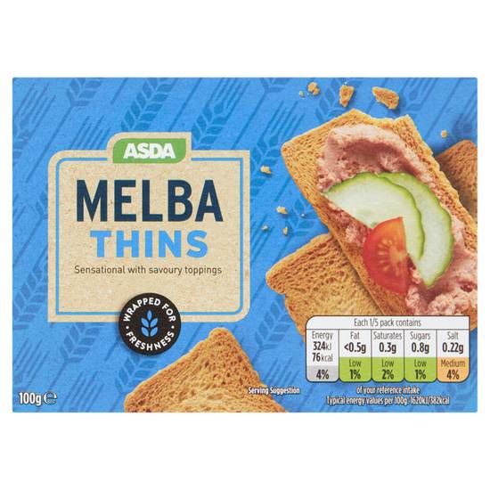 Asda Melba Thins 100g
