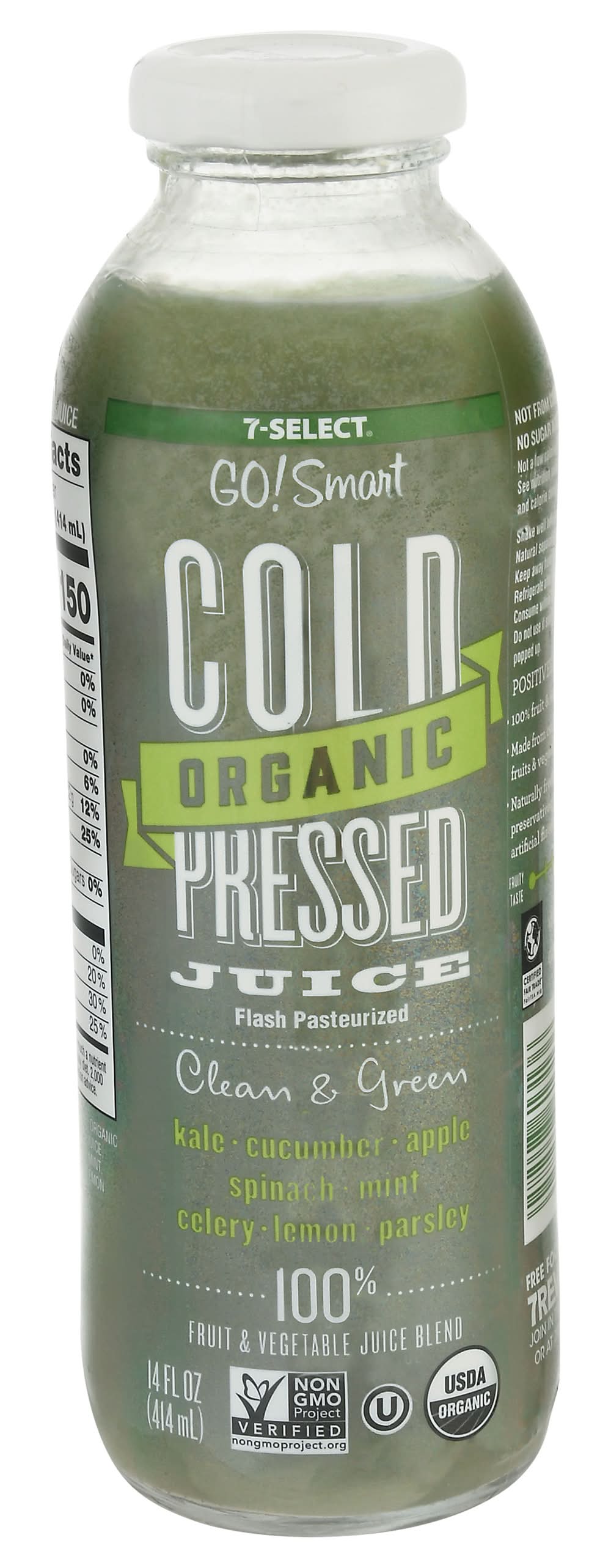 7-Select Organic Clean Green Cold Pressed Juice (14 fl oz