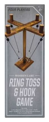 Wooden Ring Toss & Hook Game