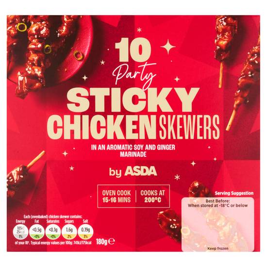 Asda Party Sticky Chicken Skewer 180g