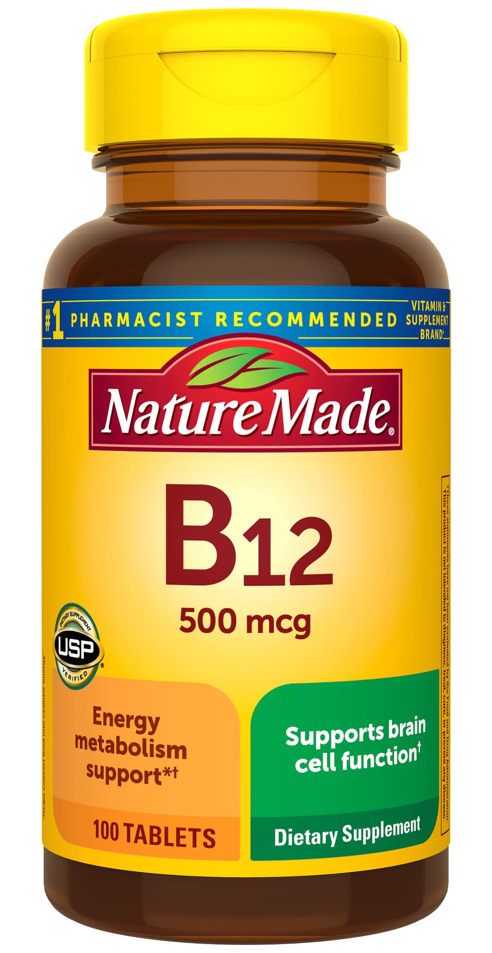 Nature Made Vitamin B12 500 Mcg Tablets (3.2 oz, 100 ct)