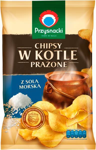 Przysnacki Chipsy w kotle prażone z solą morską 125 g