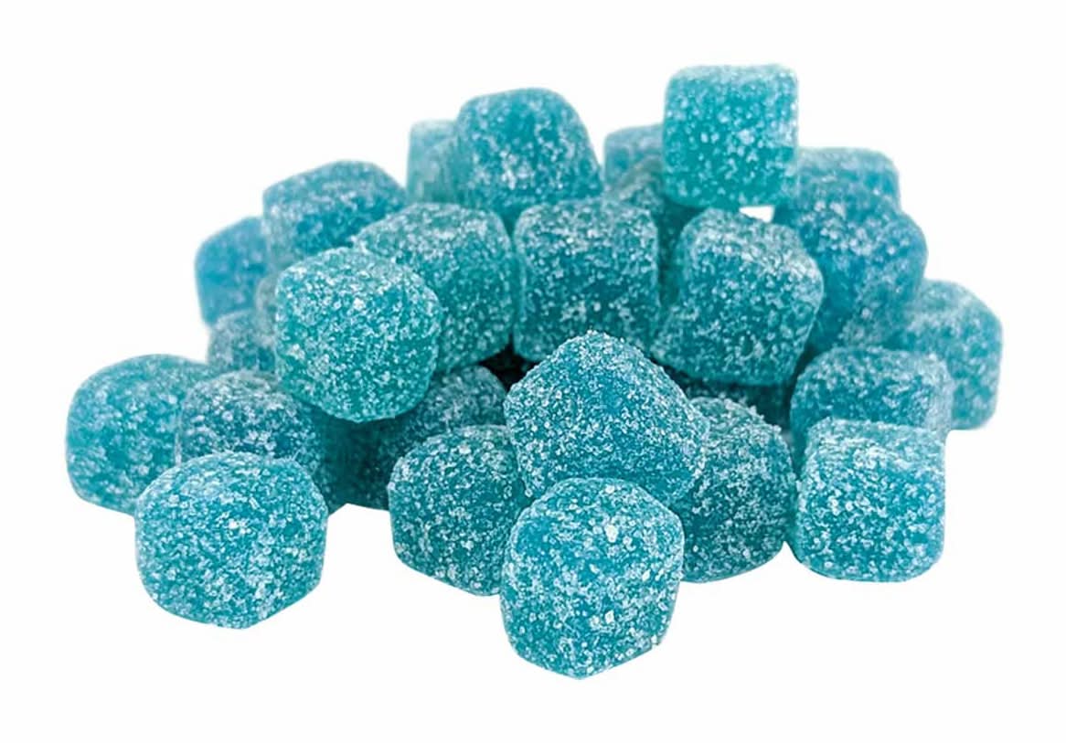 Warheads Sour Sweet & Fruity Chews Candy Cubes, Blue Raspberry (3.5 oz)