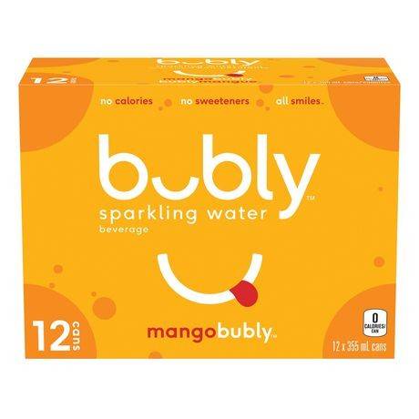 Bubly mangue (canettes 12/355 ml) - mango sparkling water can (12 x 355 ml)