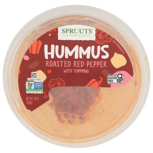 Sprouts Roasted Red Pepper Hummus With Toppings