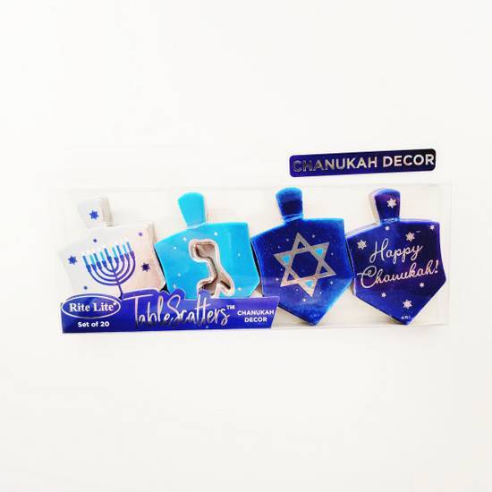 Chanukah Tablescatters Dreidels Blue