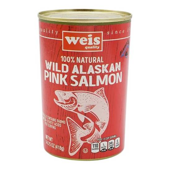 Weis Quality Canned Salmon 100% Natural Wild Alaskan Pink
