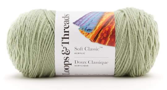 Loops & Threads Soft Classic Solid Yarn, 324 m, Sage (7 oz)