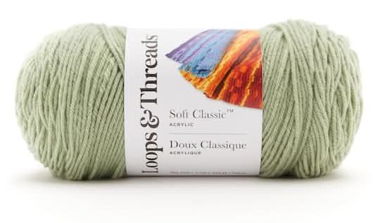 Loops & Threads Soft Classic Solid Yarn, 324 m, Sage (7 oz)