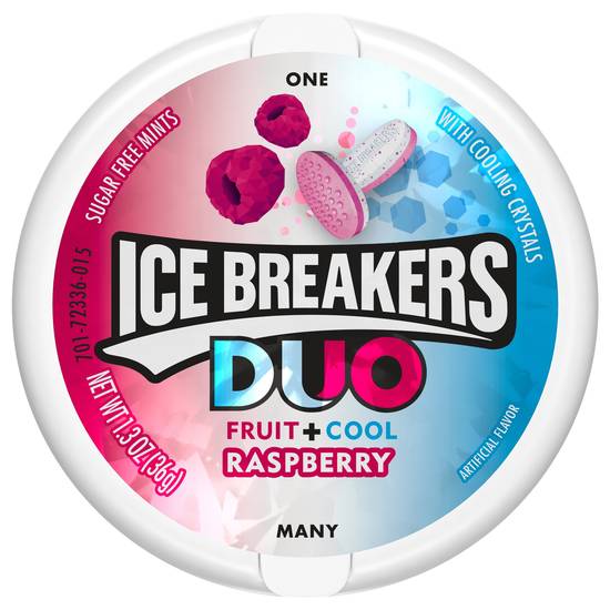 Ice Breakers Duo Fruit+Cool Raspberry Flavored Sugar Free Mints