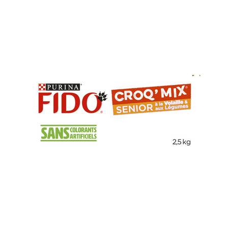 Croquettes pour chien senior+7ans viandes/légumes FIDO - le sac de 2,5kg