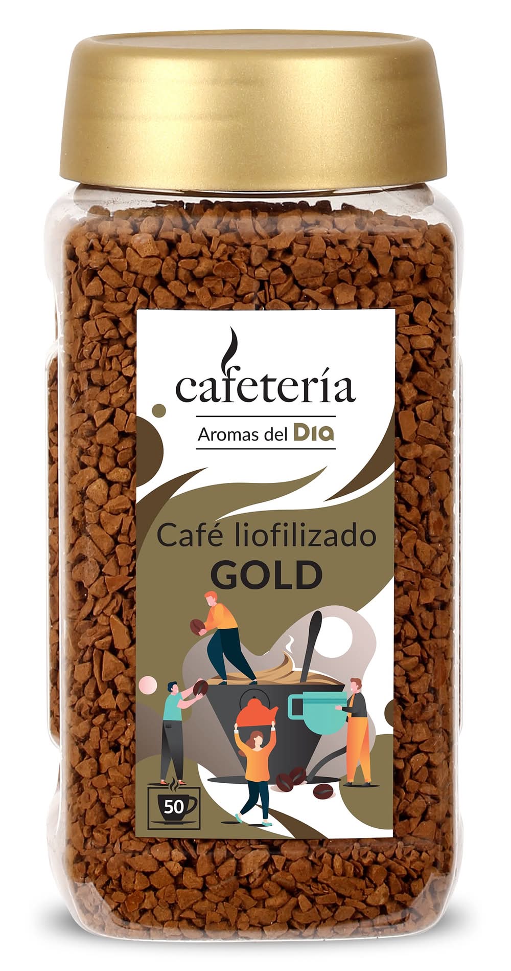 Café Soluble Liofilizado Aroma Cafetería De Dia Frasco 100 G