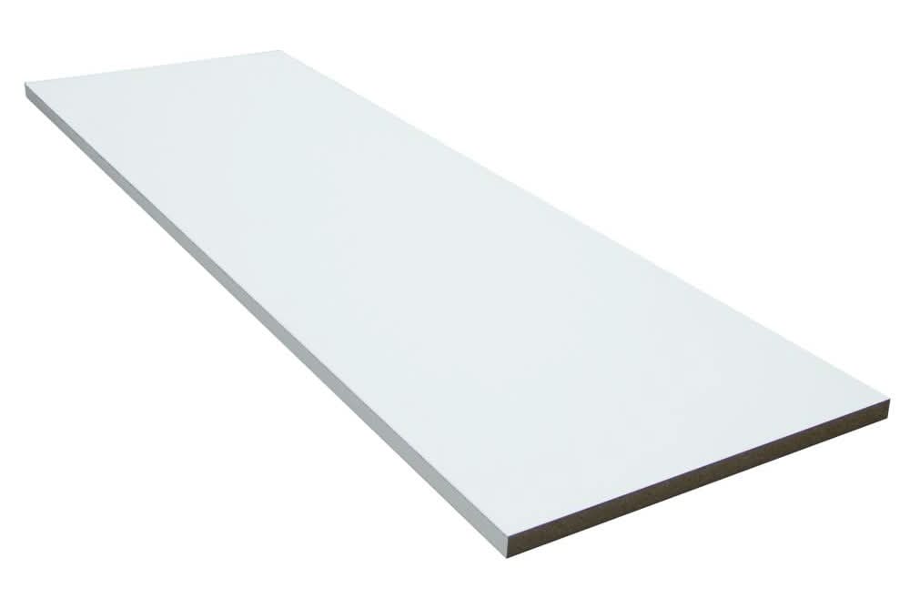 Project Source 96.5-in L x 15.75-in D x 0.75-in H White Melamine Rectangular Shelf board