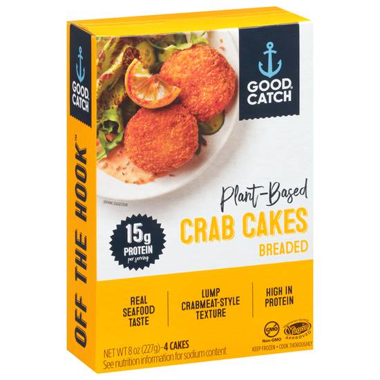 Good Catch Plant-Based Breaded Crab Cakes (4 ct, 2 oz)
