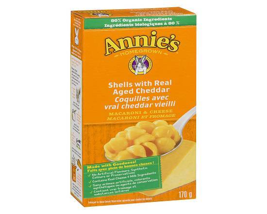 Annie's Homegrown Macaroni & Cheese Real Aged Cheddar Shells 170g