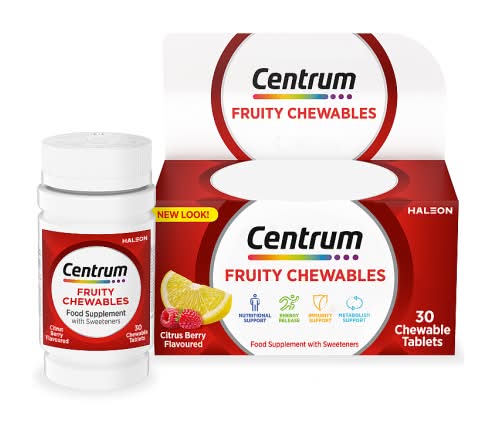 Centrum Citrus - Berry, Multivitamin Fruity Chewables (30 pack)