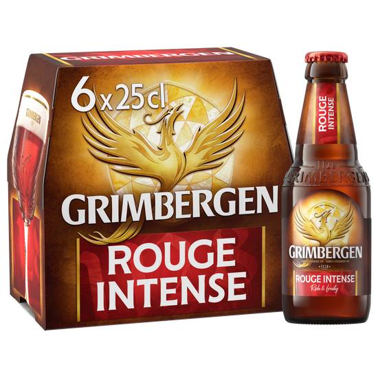 Grimbergen - Bière d'abbaye aromatisée fruits rouges intense (6 pièces, 250 ml)