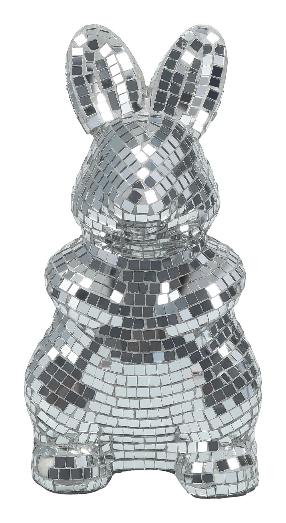 Easter Disco Bunny Décor Silver