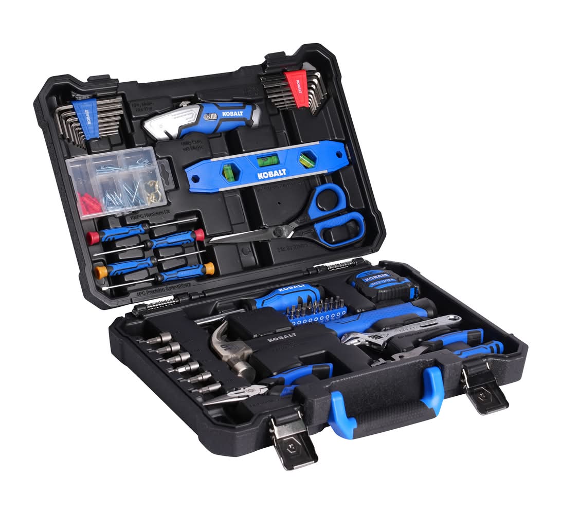 Kobalt 158 -Piece Blue Household Tool Set with Folding Case