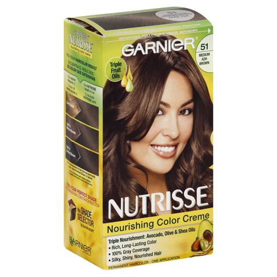 Garnier Nutrisse 51 Medium Ash Brown Hair Dye (1 ct)