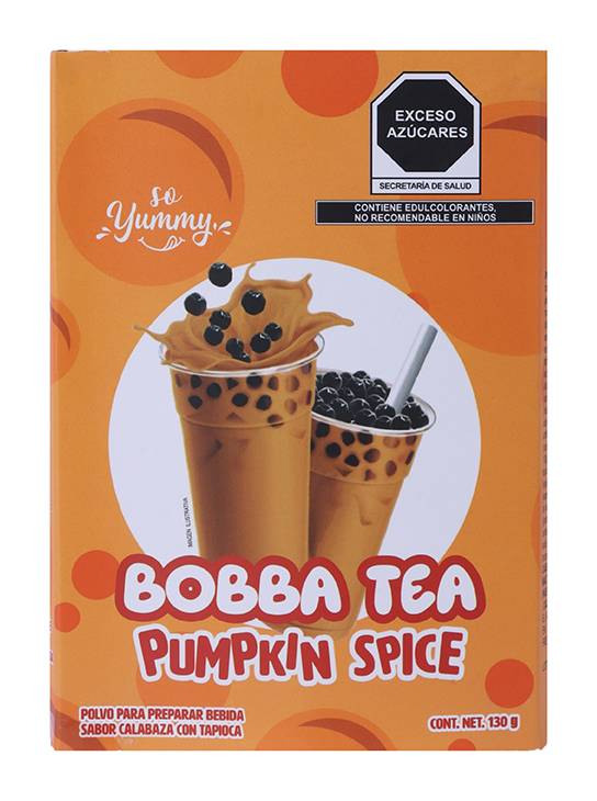 Miniso · So yummy polvo para preparar bebidas bobba tea, calabaza con tapioca (130 g)